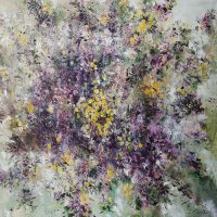 Dalia Skridailaitė „Žolynas-palinkėti laimės“, 100 x 100, aliejus, drobė  